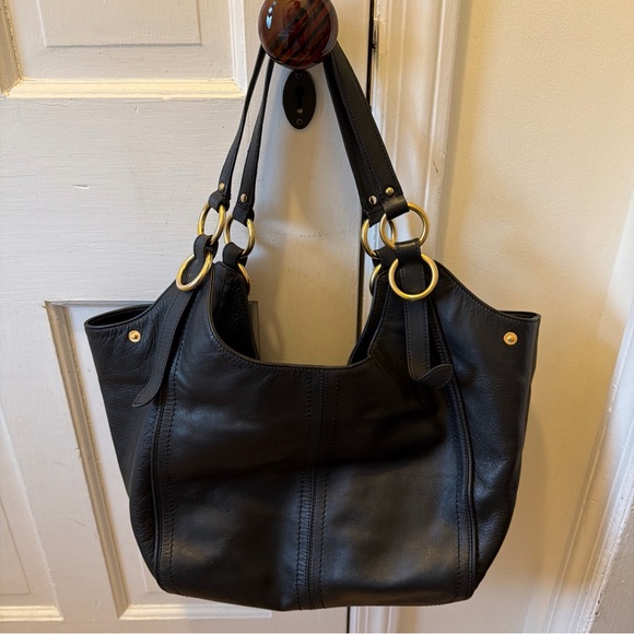 Cole Haan Black Leather Shoulder Bag - Picture 14 of 16